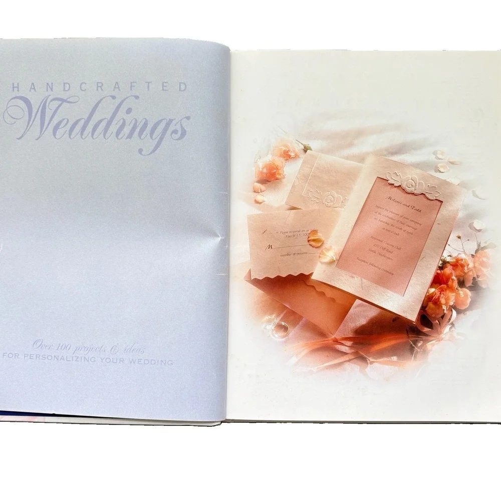 VTG 1999 Handcrafted Weddings Book Bride's DIY Craft Inspiration Guide Gift